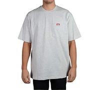 Ben Davis Men's Classic Label Short Sleeve Heavy Duty T-Shirt, Ash Grey, XL