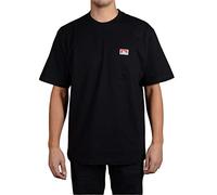 Ben Davis Men's Classic Label Short Sleeve Heavy Duty T-Shirt - Black -
