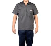 Ben Davis Men's Half Zip Shirt, charcoal, L
