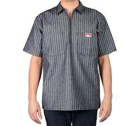 Ben Davis Men's Half Zipper Shirt, Butcher Block Stripe, XL