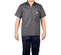 Ben Davis Men's Half Zipper Shirt, Charcoal, XXXXL
