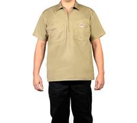 Ben Davis Men's Half Zipper Shirt, Khaki, Medium