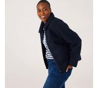 Ben De Lisi Boucle Zip Through Jacket NAVY SIZE 10