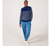 Ben De Lisi Button Detail Stripe Jumper NAVY,IVORY 2XL