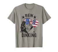 Ben Dinking Pickleball Vintage US Flag Funny Pickle ball T-Shirt