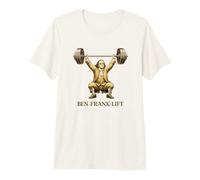 Ben Frank-Lift Funny Benjamin Franklin Weightlifting Pun Premium T-Shirt