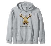 Ben Frank-Lift Funny Benjamin Franklin Weightlifting Pun Zip Hoodie