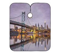 Ben Franklin Bridge Barber Cape Adjustable Haircut Capes Lightweight Beard Bib For Salon Barbershop Barbers 140X168Cm