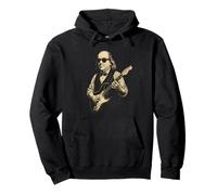 Ben Franklin Playing Guitar Funny 4th of July Retro Vintage Pullover Hoodie