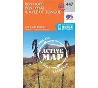 Explorer Active 447 Ben Hope, Ben Loyal & Kyle Of Tongue Map With Digital Version - Orange, Orange One Size