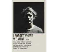 Ben Howard I Forget Where We Were Songlist A4 Print Poster Wall Art Home Decor Album Gift Present Photo Living Room Dining Room Bedroom Hall Loft Office Unframed