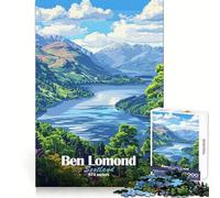 Ben Lomond Scotland Landscape Puzzle for Teenagers 1000 Pieces Cognitive Recall Restful Pleasure Sharp Cut Unique Gift (38x52cm)