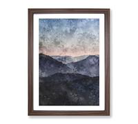 Ben Lui Mountain Scotland Painting Modern Framed Wall Art Print, Ready to Hang Picture for Living Room Bedroom Home Office Décor, Walnut A3 (34 x 46 cm)
