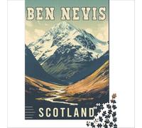 Ben Nevis in Scotland jigsaw 1000 piece | perfect indoor activity for a rainy day when the weather keeps the whole family at home all afternoon38x52cm