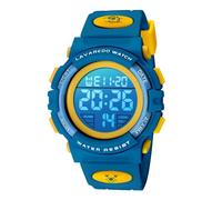 BEN NEVIS Kids Watch Boys - 5ATM Waterproof Sports Outdoor Silicone Wrist Watch with Alarm/Stopwatch/LED Light/Shockproof/Date, 25-navy yellow, belt