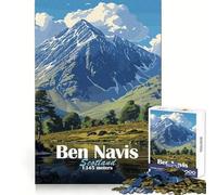 Ben Nevis Mountain Landscape Puzzles for Teenagers 1000 Piece Intellect Skill Tranquil Escape Clean Join (50x75cm)