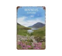 Ben Nevis Scotland,Funny Vintage Metal Tin Sign Kitchen Bathroom Office Garage Bar Cafe Restaurant Shop Cave Home Wall Decor Art Ideas Gift Tin Sign(15x30cm）6x12 inch-E23