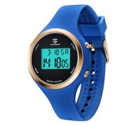 BEN NEVIS Watch for children, girls, digital children's watch, sports outdoor silicone strap with alarm clock, stopwatch, LED light, shockproof, date, electronic children's watches, 10 Blue Black