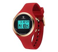 BEN NEVIS Watch for children, girls, digital children's watch, sports outdoor silicone strap with alarm clock, stopwatch, LED light, shockproof, date, electronic children's watches, 04 Red Black,