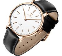 BEN NEVIS Watch, Mens Watch, Minimalist Fashion Simple Wrist Watch Analog Date with Leather Strap