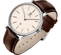 BEN NEVIS Watch, Mens Watch, Minimalist Fashion Simple Wrist Watch Analog Date with Leather Strap