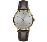 BEN NEVIS Watches, Men's Watch Flat Analogue Quartz Date Display Classic Fashion Waterproof Watch with Leather Strap, 09 Brown Grey, Strap.