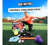 Ben Nuttall Football Challenge Pack powered by Flick - Over 500 football challenge combinations. Includes Soft Skills Football, Reaction Ball, Agility Ladder, Goal Target, Spinner & 50 Cards
