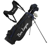 Ben Sayers M8 13-Piece Golf Package Set | Complete Mens Set | Full 12 Clubs Graphite Shafts with Stand Bag | Driver, Woods, Hybrids, Irons, Wedges & Putter (Black/Blue)