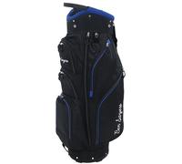 Ben Sayers DLX Deluxe Mens Golf Cart Bag | Lightweight with Carry Shoulder Strap | 14-Way Full Length Club Dividers & Water Resistant Pockets (Black/Blue)