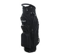 Ben Sayers DLX Deluxe Mens Golf Cart Bag | Lightweight with Carry Shoulder Strap | 14-Way Full Length Club Dividers & Water Resistant Pockets (Black/Grey)