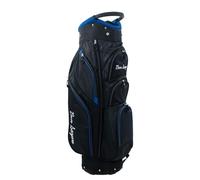 Ben Sayers DLX Deluxe Mens Golf Cart Bag | Lightweight with Carry Shoulder Strap | 14-Way Full Length Club Dividers & Water Resistant Pockets (Black/Blue)