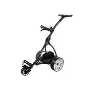 Ben Sayers Electric Golf Trolley | 18-Hole Lithium Battery Trolley | 9 Speed, Auto Distance Function | Over £100 Free Accessories (Black/White)