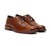 (Brown, 11 (Adults')) Ben Sherman Archie Brogue Leather Men's Tan Lace-Up Shoes