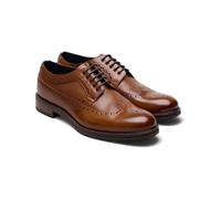 (Brown, 11 (Adults')) Ben Sherman Archie Brogue Leather Men's Tan Lace-Up Shoes