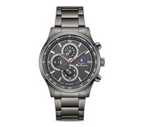 Ben Sherman Brighton Gunmetal Dial Gunmetal Stainless Steel Bracelet Quartz Chronograph Watch for Men, Mineral Glass, 3 ATM, 43.5mm Case