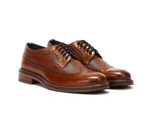 Ben Sherman - BS12502 Mens ARCHIE Brogue Shoes- Tan - UK 8 / EU 42 / US 9