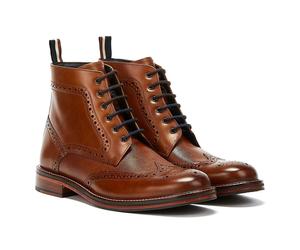 Ben Sherman - BS12602 Mens ALFRED Brogue Boots - Tan - UK 8 / EU 42 / US 9