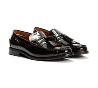 Ben Sherman Buster Leather Mens Burgundy Loafers - Red - Size UK 7