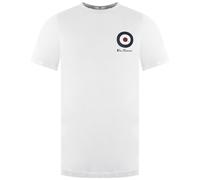 Ben Sherman Chest Target Mens White T-Shirt Cotton - Size Small