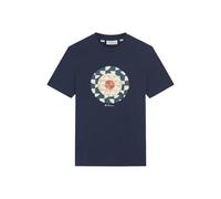 Ben Sherman Crew Neck Geo Target Print T-Shirt for Men in Dark Navy, 2XL