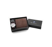 Ben Sherman Gift Set Brown Strap Watch with Brown Wallet Silver