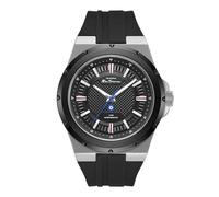 Ben Sherman Gloucester Black Dial Black Silicone Strap Quartz Analog Watch for Men, Mineral Glass, 3 ATM, 43mm Case