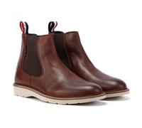 Ben Sherman Hampton Leather Mens Burgundy Boots - Red - Size UK 7