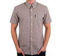 Ben Sherman Men's SS Signature House Check Casual Shirt, Red (Red 550), XX-Large (Size:XXL)