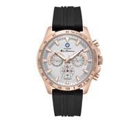 Ben Sherman Liverpool Dial Blue Silicone Strap Quartz Chronograph Watch for Men, Mineral Glass, 3 ATM, 44mm Case