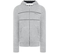 Ben Sherman Longsleeve Zip Light Grey Men Hooded Track Jacket 0065216L LIGHTGREY