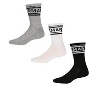 Ben Sherman Mens 3 Pack Sport Socks White/Black/Grey 7-11