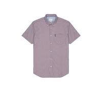 Ben Sherman Mens Big Size Short Sleeved Button Down Gingham Shirt (59142) in Mango in 3XL
