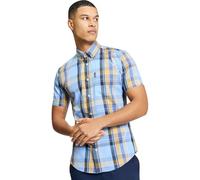 Ben Sherman Mens Block Check Short Sleeved Shirt (UK, Alpha, 3XL, Regular, Regular, Lake Blue)