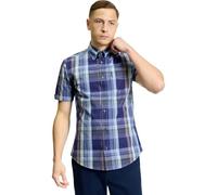 Ben Sherman Mens Block Check Short Sleeved Shirt (UK, Alpha, 3XL, Regular, Regular, Twilight Denim)